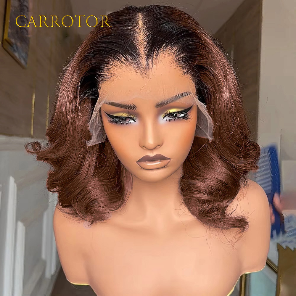 Lace Front Wigs - Lagos Haarlijnpruik 1b4 Ombre Gekleurd 13x4