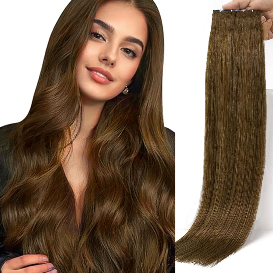 Invisible Tape In Extensions Real Hair - Tape In 100% Echt haar Recht