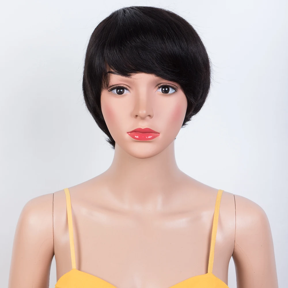 Kort, recht bob pruik, pixie c - Short Pixie Cut Wig Human Hair Cheap recensie en prijs