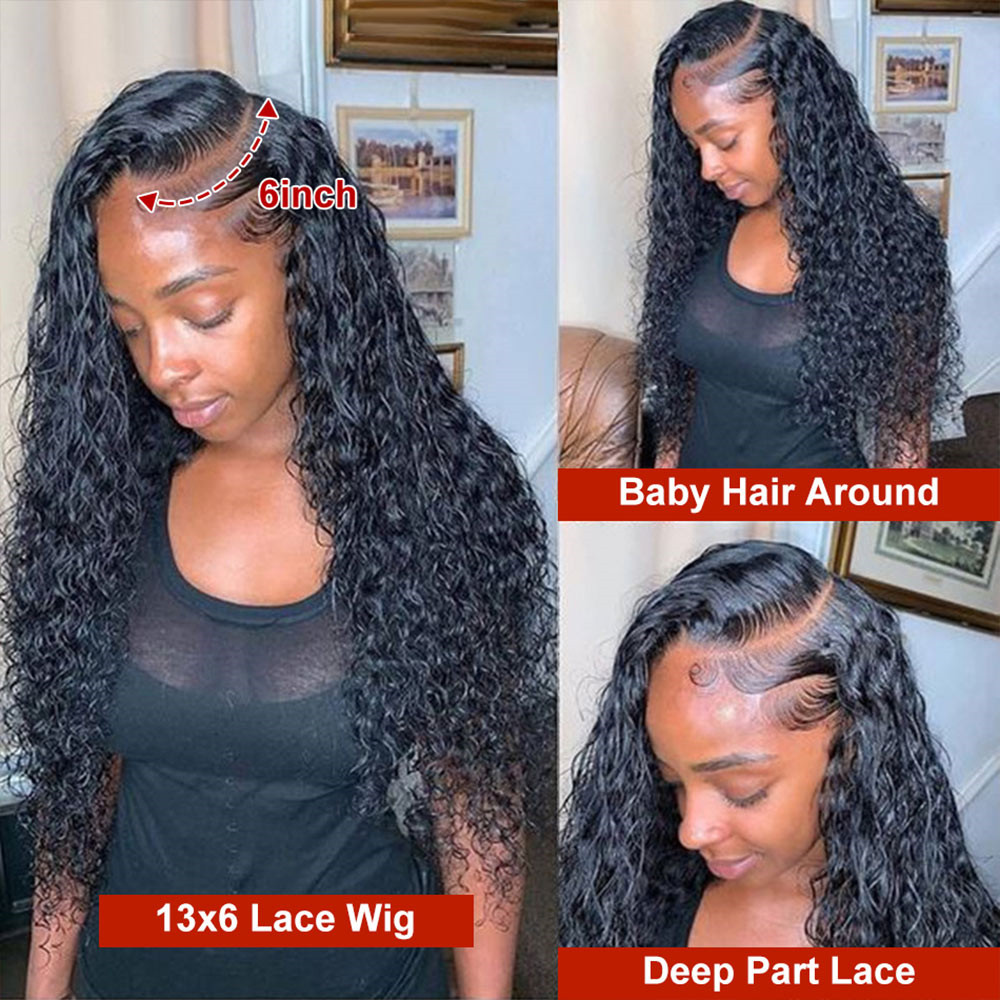 30 40 Inch Deep Wave 13x6 HD t - Hd Lace Frontal Wig Human Hair Pre Plucked recensie en prijs
