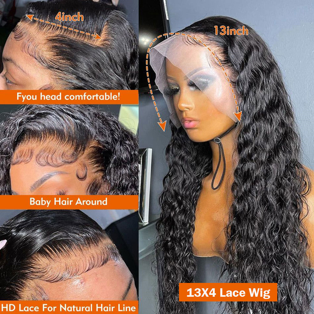 30 40 Inch Deep Wave 13x6 HD t - Hd Lace Frontal Wig Human Hair Pre Plucked recensie en prijs