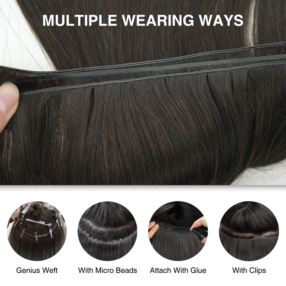 Klaar om te verzenden Genius W - Invisible Tape In Extensions Real Hair recensie en prijs