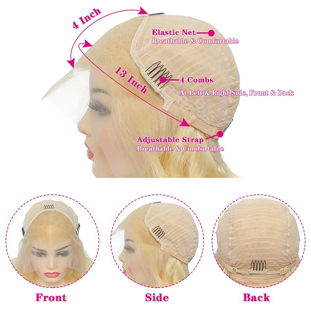 13x4 Kantwerkpruik van Echt Ha - 613 Blonde Body Wave Lace Front Wig recensie en prijs