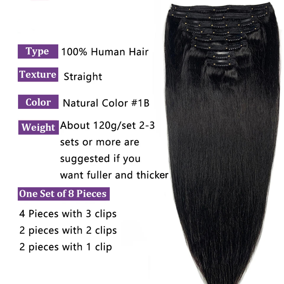 Clip Ins Rechte Naadloze Brazi - Seamless Clip In Hair Extensions Human Hair recensie en prijs